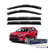 Toyota Rav4 Kromlu Cam Rüzgarlığı Niken 2019+sonrası uyumlu (Beyaz)