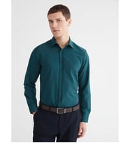 LCW BUSINESS Yeşil Regular Fit Uzun Kollu Erkek Gömlek