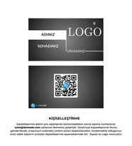 NFC ve QR Kod Özellikli Temassız Dijital Kartvizit (Siyah)