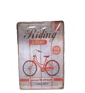 cosy home gift Retro Eskitme riding ıs fun bisiklet kabartılmış tablo Metal Ev Ofis Orginal duvar Dekor Masa Süsü