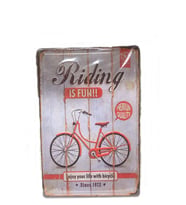 cosy home gift Retro Eskitme riding ıs fun bisiklet kabartılmış tablo Metal  Ev Ofis Orginal duvar Dekor Masa Süsü