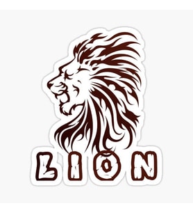 Aslan Araba Sticker Etiket Yapıştırması 19CM md8