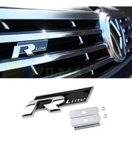 Volkswagen B8 Passat R Line Vidalı Ön Panjur Logo Arma Amblem Paslanmaz Çelik Siyah