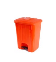 Omnipazar SY-4255 40 lt Köşeli Pedallı Plastik Çöp Kovası (İç Kovasız)
