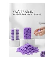 Mey İthalat® Parfümlü Elde Eriyen Kağıt Sabun - 500 lü paket Sihirli Sabun – Hijyenik Seyahat Kutusu