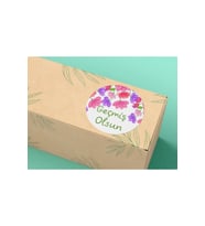 Geçmiş Olsun Stıckerı Yuvarlak Mat Etiket 4 Cm (100 Adet)