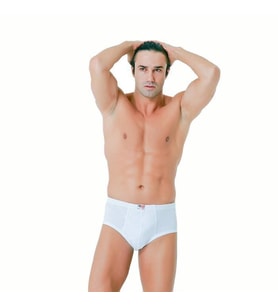 Donex Erkek Ribana Bantlı Slip Beyaz 2310