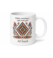 Yöresel Motifli Kişiye Özel Baskılı Kupa Bardak Hediye Porselen Mug
