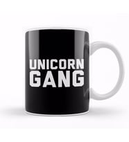 Unicorn Gang Text Kupa Bardak Porselen