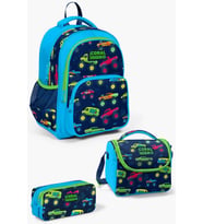 Coral High Kids Mavi Lacivert Monster Truck Desenli 3'lü Okul Çanta Seti SET0123406