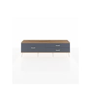 Arges TV Ünitesi 3 Çekmeceli  176x30x51 Çam-Çam/Antrasit
