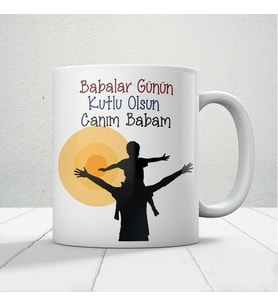 Canım Babam Baskılı Babalar Günü Kupa Bardak Kahve Kupa Bardak-Mod18