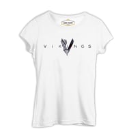 Vikings - Logo Beyaz Kadın Tshirt