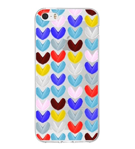 PrintiFy Apple  iPhone 5 ile Uyumlu 1mm Slim Fit Water Color 1 Baskılı Şeffaf  Kılıf