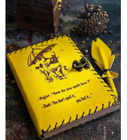 Winidi Pooh Deri Defter (Sarı)