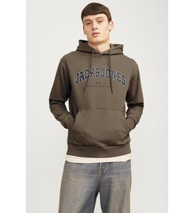 JJECALEB VARSITY SWEAT HOOD NOOS (Kahverengi)