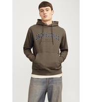 JJECALEB VARSITY SWEAT HOOD NOOS (Kahverengi)