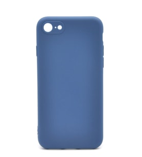 iPhone 7 / 8 Uyumlu Düz Renk Esnek Yumuşak Silikon Kılıf  Rubber İndigo Mavi