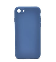 iPhone 7 / 8 Uyumlu Düz Renk Esnek Yumuşak Silikon Kılıf  Rubber İndigo Mavi