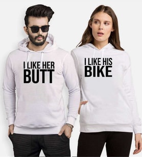 Tshirthane I Like Sevgili Kombinleri Kapüşonlu Kombini (Tek Ürün Fiyatıdır.)