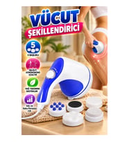 Elektrikli Vücut Şekillendirici Masaj Aleti 5 Başlıklı Titreşimli Yağ Yakıcı Masaj Cihazı