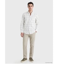LCWAIKIKI Classic Beyaz Regular Fit Ekose Oxford Erkek Gömlek