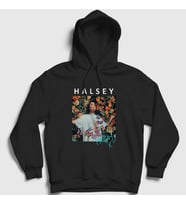 Presmono Unisex Beyaz Poster Love And Power Halsey Kapüşonlu Sweatshirt 461170tt (Siyah)