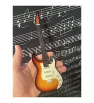 Elektro Gitar Ahşap İbanez El Yapımı Biblo Minyatür 25 cm (Çok Renkli)