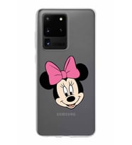 Samsung Galaxy S20 Ultra Kapak Minnie Mouse Tasarımlı Şeffaf Silikon Kılıf