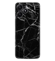 Xiaomi Poco M6 Pro 5G Kılıf Desenli Silikon Fragile Black Mermer 1378
