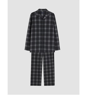 LC WAIKIKI Antrasit Regular Fit Ekose Erkek Pijama Takımı