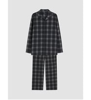 LC WAIKIKI Antrasit Regular Fit Ekose Erkek Pijama Takımı