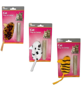 Eastland Kedi Otlu Fare Kedi Oyuncağı 6*10 Cm-Mix 1 Adet