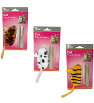 Eastland Kedi Otlu Fare Kedi Oyuncağı 6*10 Cm-Mix 1 Adet