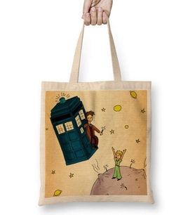Dr. Who Küçük Prens Bez Çanta Uzun Saplı