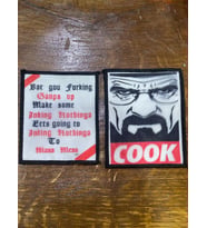 11X8 CM 2'Lİ YAZILI VE GÖRSELLİ APLİKE ARMA DİKİŞ KOT AKSESUARI