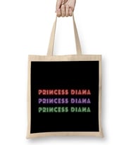 Princess Diana Quotes Art Gift -UK Vintage Retro Style Bez Çanta Uzun Saplı