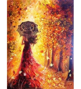 Yaprak Dokümü Sayılarla Boyama Seti 40x50 cm (Tuvale Gerili)
