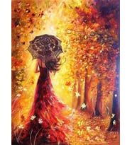 Yaprak Dokümü Sayılarla Boyama Seti 40x50 cm (Tuvale Gerili)