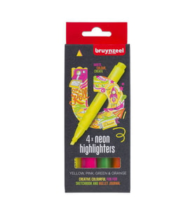Bruynzeel Highlighter Fosforlu Kalem 4 Renk Neon 