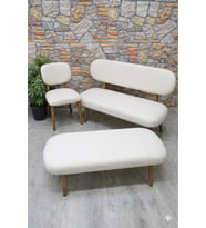 Lakos Bench 1 Puf 2 Elma Sandalye Kılıfı Seti