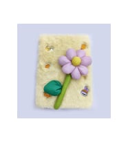 Peluş Defter, Çizgili Ve Çiçekli, 80 Yaprak, 21x14-