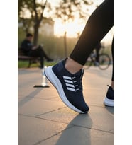 Enoch Ortopedik Ultra Hafif Şeritli Fileli Çoraplı Sneaker Spor Ayakkabı