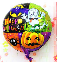 Halloween Örümcekli Kabaklı Folyo Balon Inç