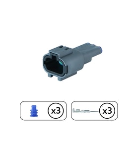İş Makinası Dişi Soket 3 Pin Kablosuz