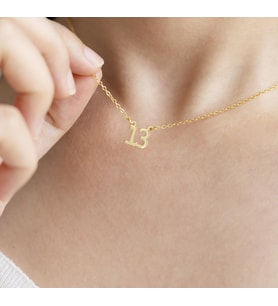 13 Sayısı 14 Ayar Altın Kolye