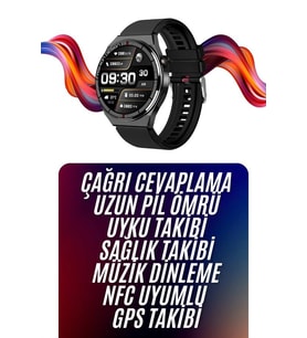 Amoled Ekran Akıllı Saat Üç Kordonlu İos Android Uyumlu