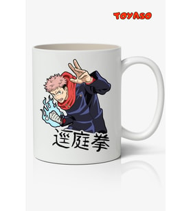 Jujutsu Kaisen Yūji Itadori Anime Temalı Beyaz Kupa Bardak Sevgiliye Arkadaşa Hediye