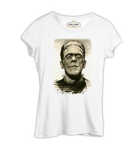 Frankenstein Beyaz Kadın Tshirt