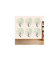 DUVAR ÇIKARTMA STICKER DEKORATİF DUVAR KAĞIDI,SÜS İKİ ADET AĞAÇLI  PVC 70X50X0,5CM